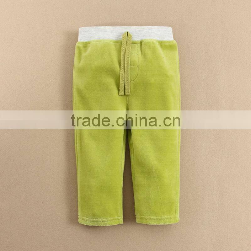 mom and bab 2014 baby clothes 100% polyester velvet pants