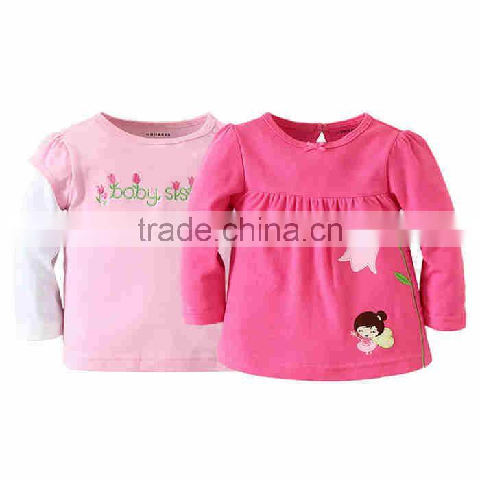 mom and bab 2014 Autumn baby clothing 100% cotton kids cartoon t shirt