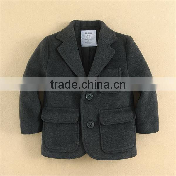 2015 Kids Boys Blazer Wollen Design fashion coat wholesale boys coat MOM AND BAB factory