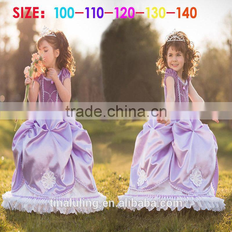 2015 new baby girls elegant dress kids wedding dress children clothes party wear costume