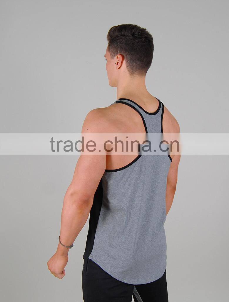 mens tank top two color contrast safety vest tank top men custom