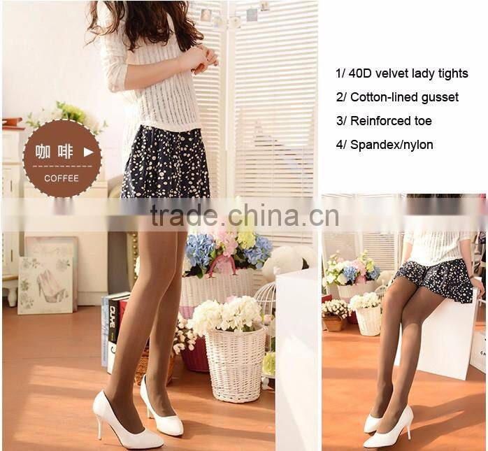 New model kids pantyhose 40D velvet school girls sexy silk stockings wholesale China