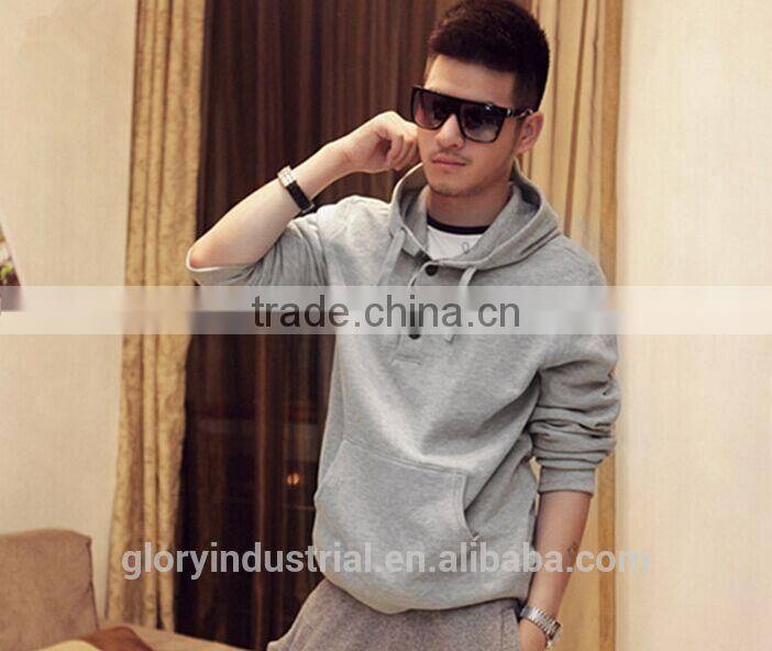 Top fashion button man hoody fleece