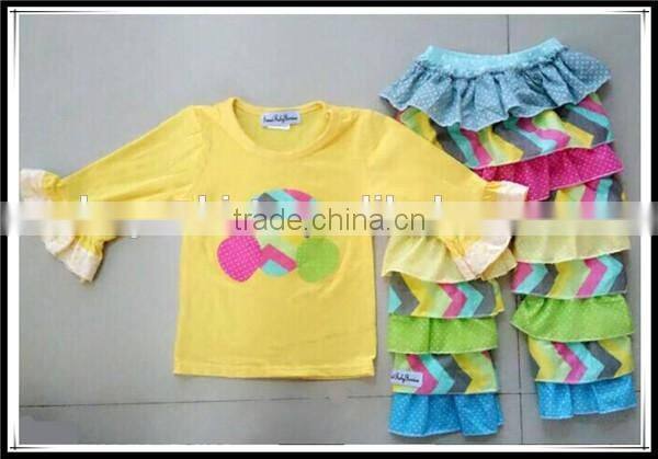 baby girl boutique colors ruffle pants clothing set summer girl easter color eggs pattern clothes girl fashion ruffles outfits