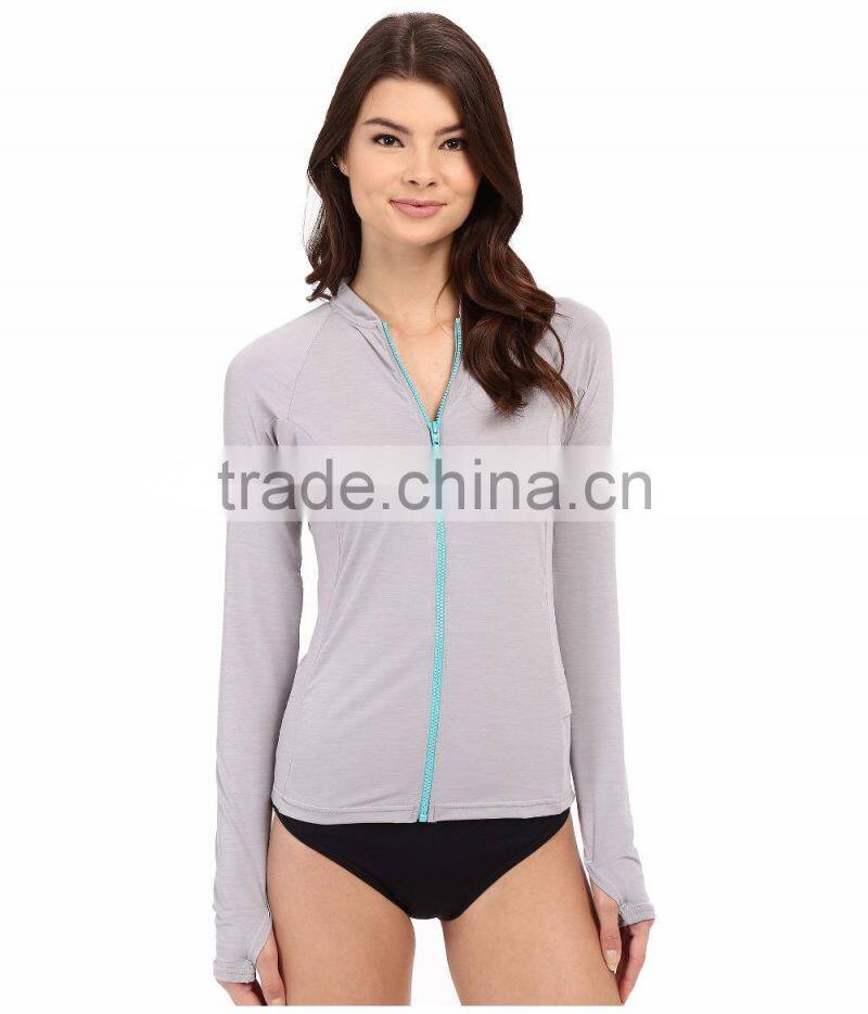 New arrival long raglon sleeves fleece hoodies women zip up hoodies 2016