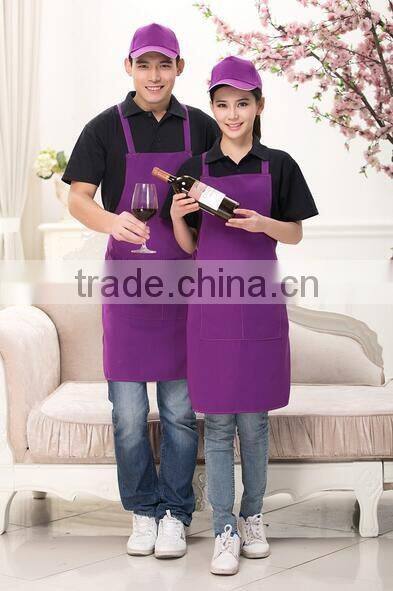 Custom aprons Korean solid color home aprons brown advertising apron custom printed LOGO