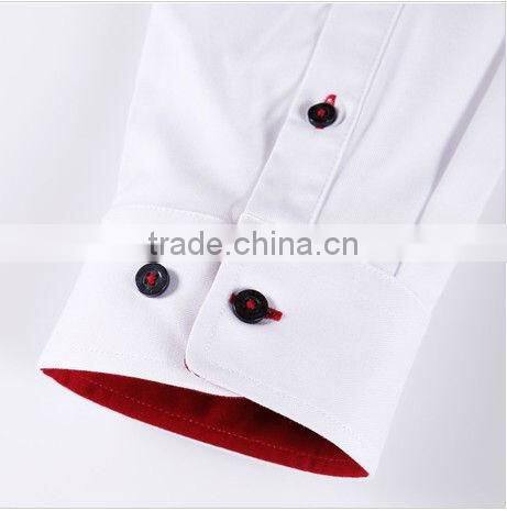 fashion double collar style long sleeve fancy shirts for men