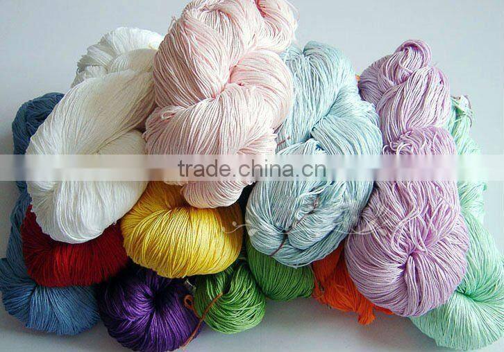 Mercerized crochet cotton prewound bobbin thread