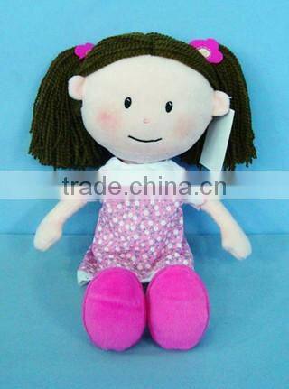 China supplier Custom design kids toy stuffed toy plush girl plush doll