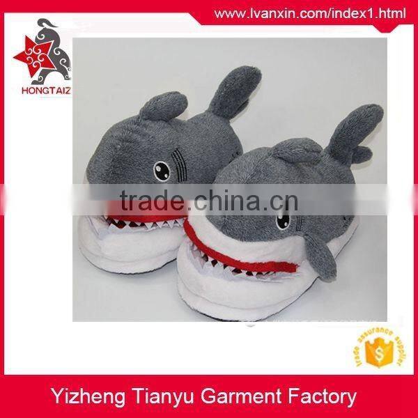 OEM Slippers Factory Supply Custom Plush Shark Slippers