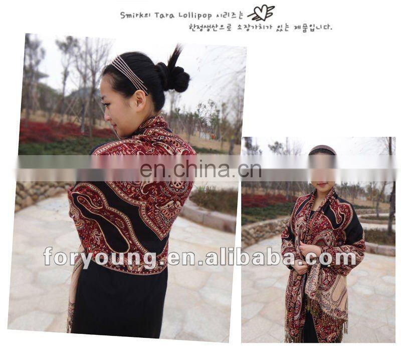 design jacquard artificial cotton shawl