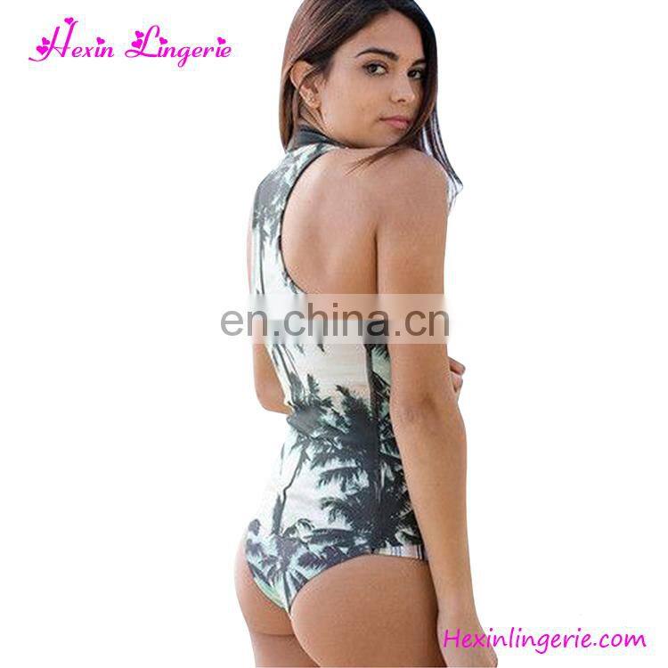 Tropical Coconut Trees Custom Swimsuit Swimwear 2017 Bathing Suit