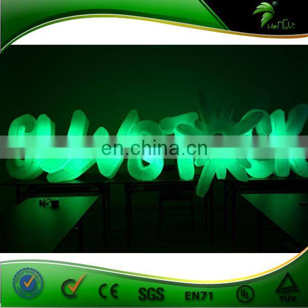 Oxford 3 D Inflatable Led Letter Balloon Inflatables Led Light PVC Custom Alphabet Letter Board Event Display Balloons