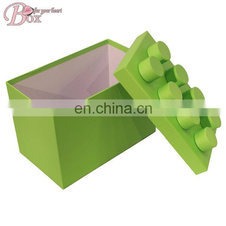 Paper Lego Colorful Chidrens Toy Storage Box
