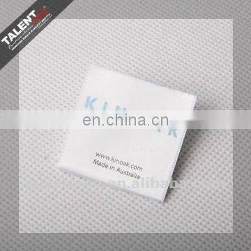 wholesale custom polyester satin printing wash care label for clothing