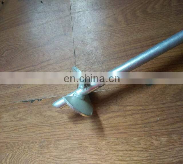 Power line helix forging no wrench screw driven shaft anchor