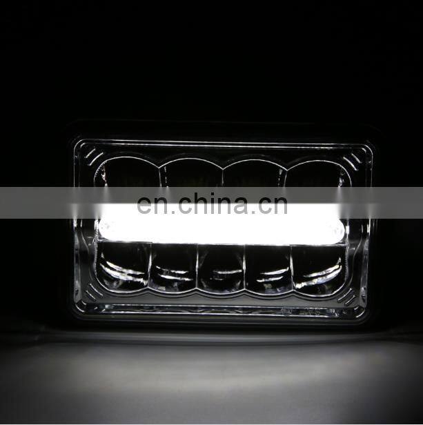 CZG-4624 for Traillers Trucks 6x4 inch 24w led head lamp with hi/low spot beam black for heavy duty 4X6 inch led head light