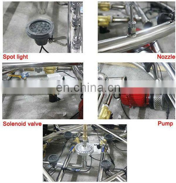 outdoor dancing alcohol fountain