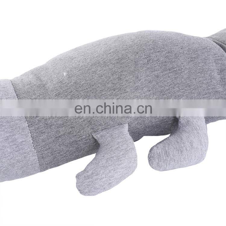 Creative Crocodile Plush Pillows Baby Crib Bumper Pads with Printed Liner Cartoon Animal Shape Pillows