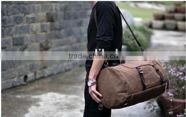 high quality mutifunctional canvas duffle bag sports outdoor travel backpack