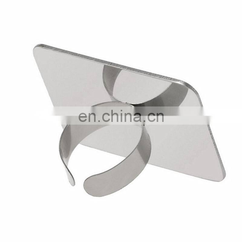 Nail Art Palette Ring Stainless Steel Pallet Professional Nail DIY Art Design Paint Square Palette Metal Tool