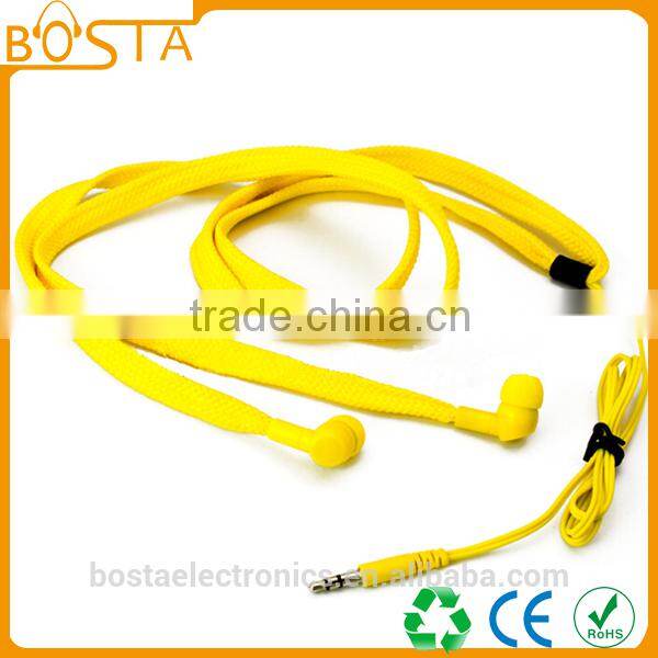 Shoestring best selling China wholesale fashion best design lanyard earphones