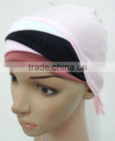 U088 Newest design colorful crossover islamic inner cap muslim underscarf