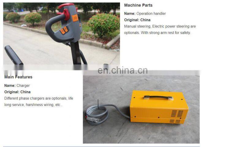 Electric reach stacker multi-value control Hot Sale Electric Pallet Stacker Truck 1500kg 2000kg Forklift