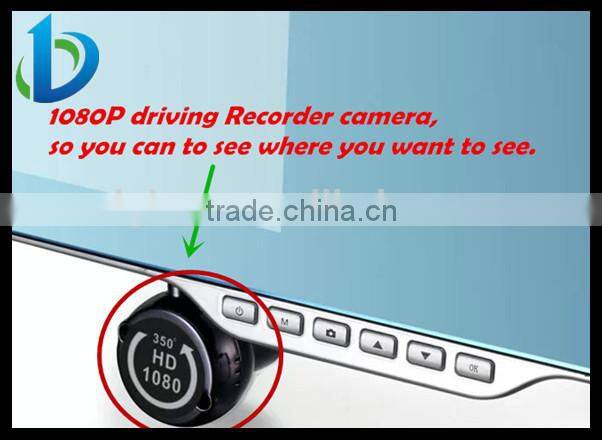 5 inch screen android rearview mirror with gps camera