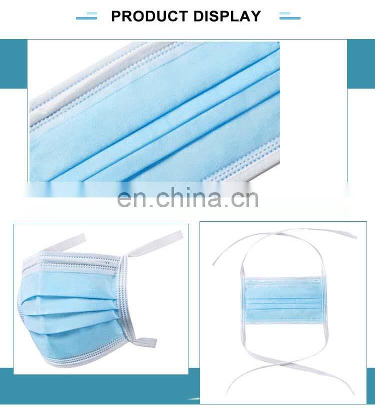 Surgical grade Masque 3ply Head Belt Type Disposable Medical Surgical Mask for Hospital/Clinic/Dentistry