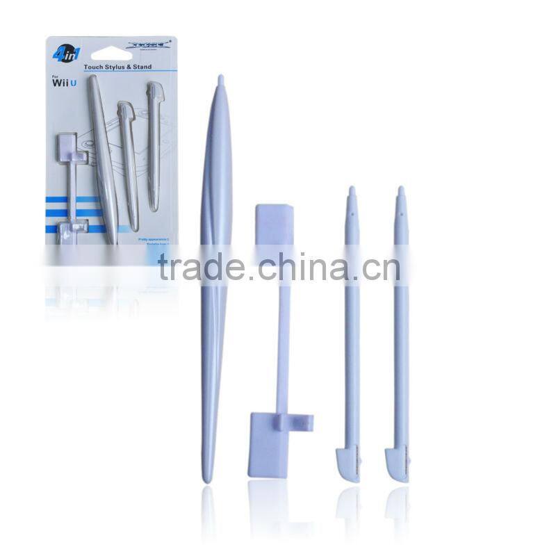 Touch Stylus and Stand for Nintendo Wii U Handheld game consoles 4in1 High quanlity