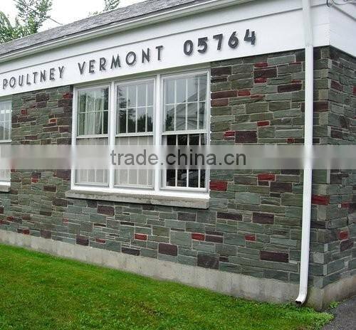 Peacock Slate Multicolor Cultural Stone Wall Siding,Cultural Stone Wall Facade,Cultured Stacked Stone Veneer,Cultured Stone Wall