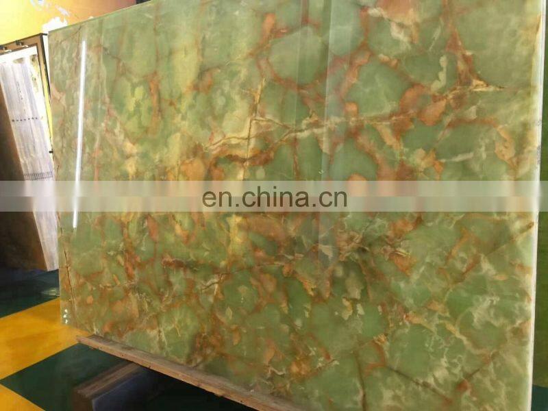 Light green onyx agate stone panels