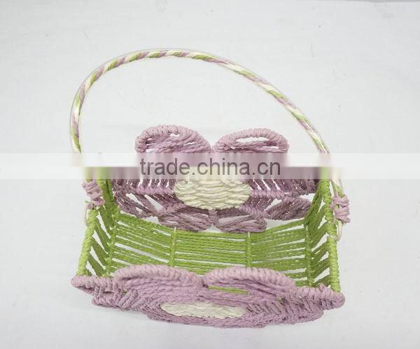 flower-shape handmade paper decoration colorful baskets