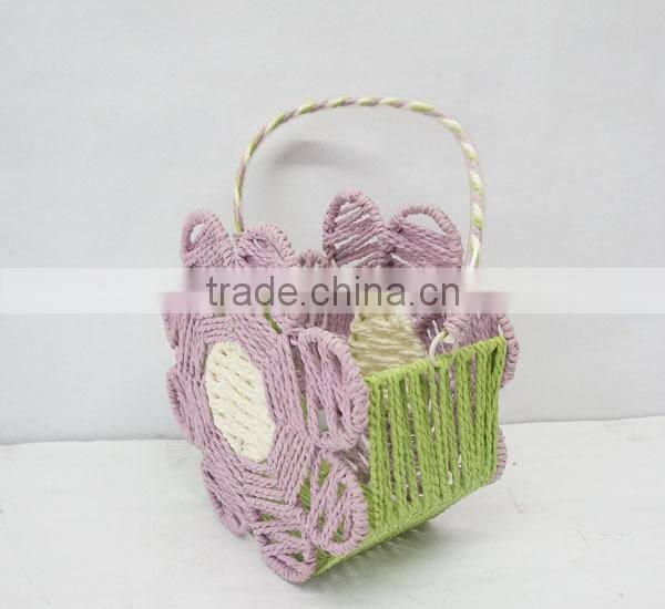 flower-shape handmade paper decoration colorful baskets