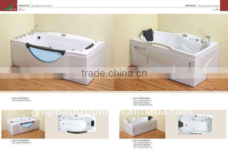 2011 plastic massage bathtub with water pump