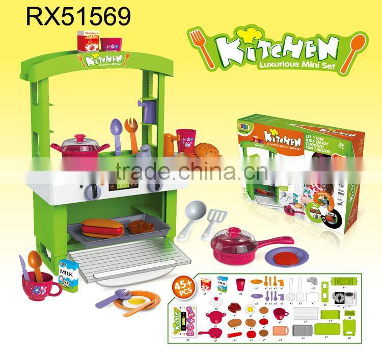 Education hight quality b/o big kitchen play set toy for kids