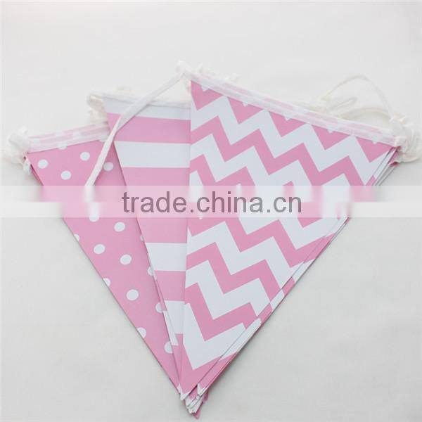 Chevron Paper Flag,birthday party flag,children's day party banner all for Kids