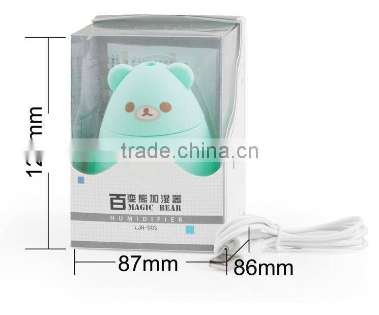 2016 Aroma Diffuser Aromatherapy Air Purifier LED USB Cartoon Cute Panda Humidifier