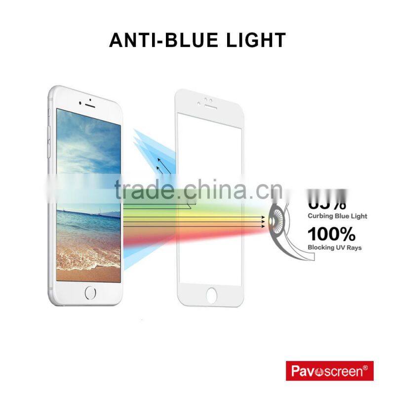 Pavoscreen 9H super hard tempered glass anti blue light screen protector for iphone 6 6s