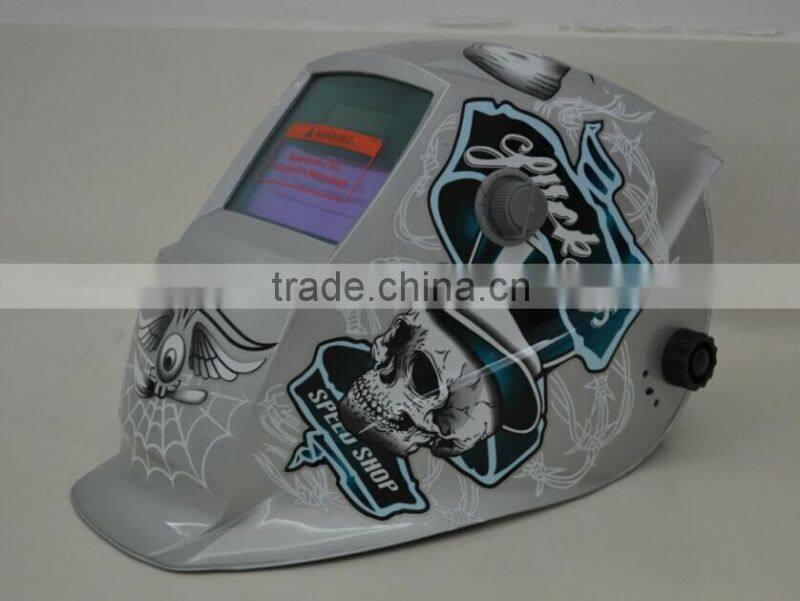CE decal flame adjustable and grinding solar welding helmet for mig and tig and mma