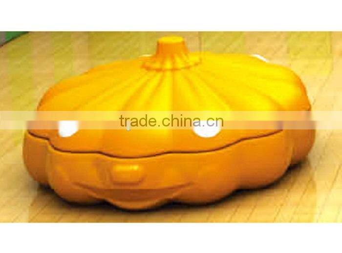 2014 New Pumpkin Design Kids Outdoor&Indoor Playground Customized Plastic&Wooden Sandbox with Cover Sandpit LE.SS.004