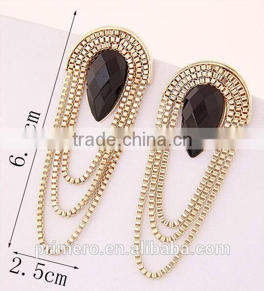 The New Bohemian Long High Temperament Tassel Exaggerated Earring Factory China