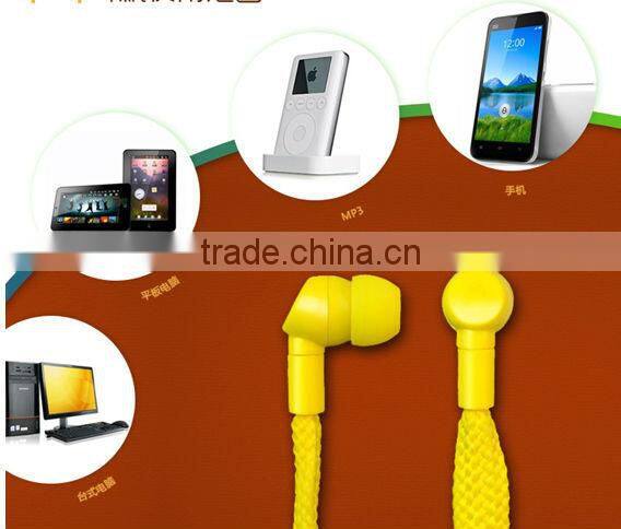 high quality hot selling shoelace earbud fashionable colourful earbuds