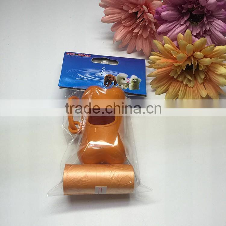 warm color dog waste bag and dispenser