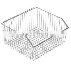 Sliding baskets shelving unit standard kit on feet (no castors) - 460mm x 1220mm x 1590mm (DxWxH) with 8 sliding baskets
