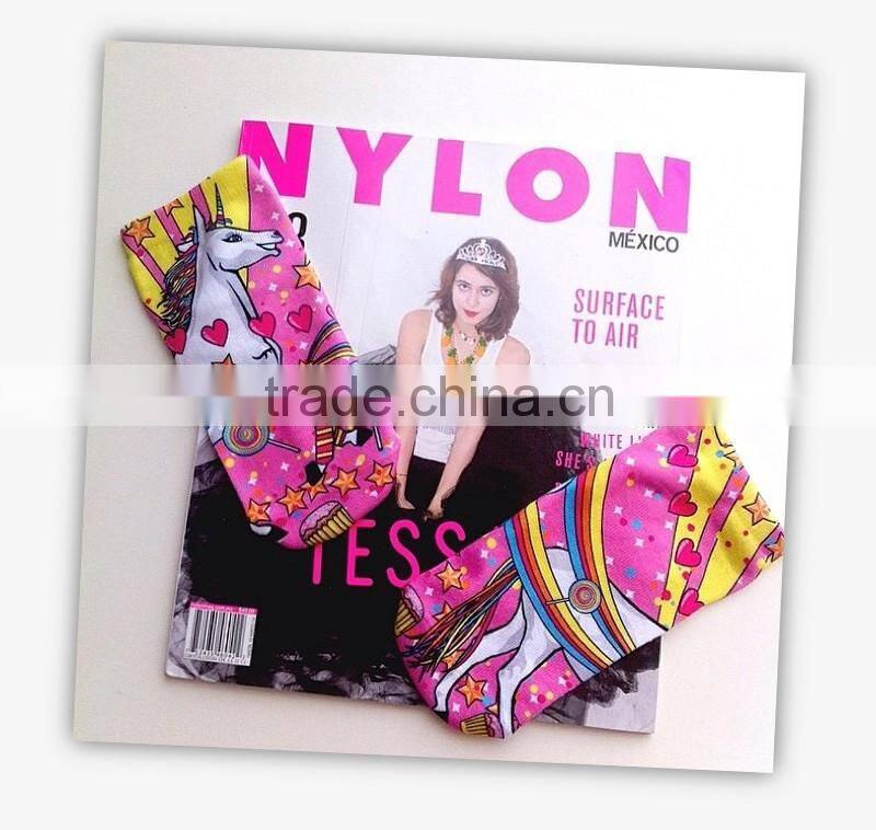 fashion popupar socks high quality 3d digital full print colorful ankle socks sports unisex custom hot sale stretch spandex