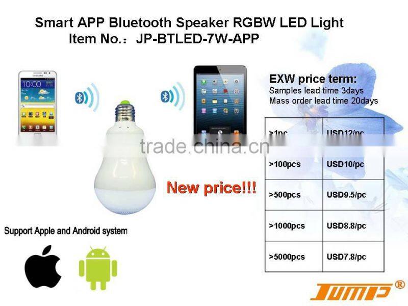 Good sound music colors change APP control bluetooth speaker RGB LED