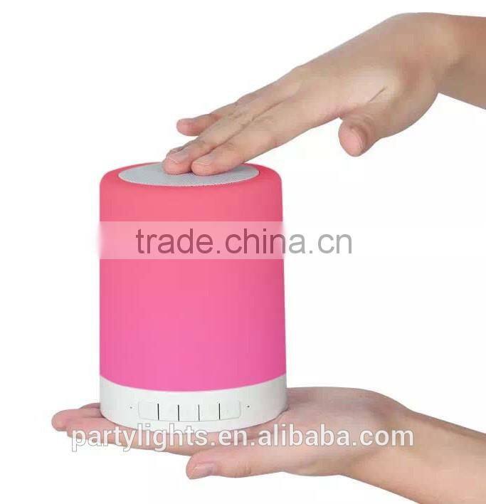 2016 Active Portable Touch Sensor Wireless Bluetooth Speaker with Led Color Light