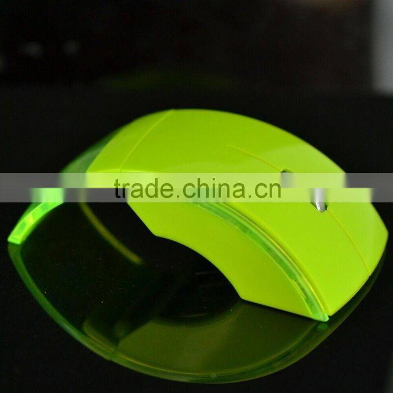 Wireless Transparent Folding Gaming Mouse 2.4Ghz